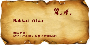 Makkai Alda névjegykártya
